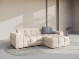Kendal 4-Sitzer Ecksofa Rechts, mit Bezug aus Strukturierter Stoff (Ota8) in Beige, 256x173 cm – Bild 2