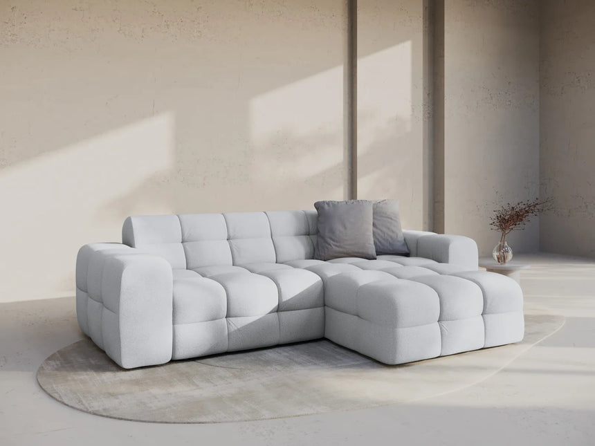 Kendal 4-Sitzer Ecksofa Rechts, mit Bezug aus Strukturierter Stoff (Ota9) in Hellgrau, 256x173 cm – Bild 2