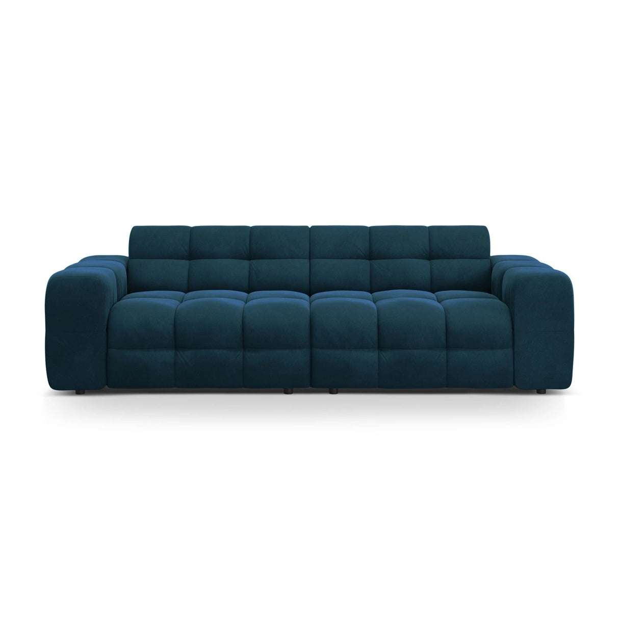 Kendal 4-Sitzer Sofa mit Bezug aus Samt (Ma2211) in Marineblau, 255x103 cm – Bild 1