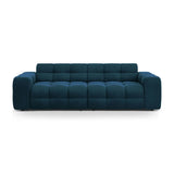 Kendal 4-Sitzer Sofa mit Bezug aus Samt (Ma2211) in Marineblau, 255x103 cm – Bild 1