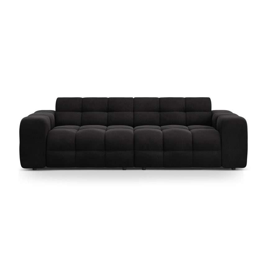 Kendal 4-Sitzer Sofa mit Bezug aus Samt (Ma2219) in Schwarz, 255x103 cm – Bild 1