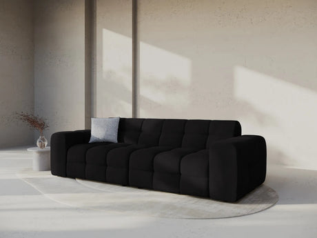 Kendal 4-Sitzer Sofa mit Bezug aus Samt (Ma2219) in Schwarz, 255x103 cm – Bild 2