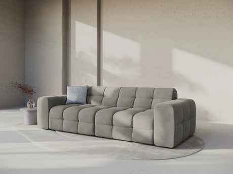 Kendal 4-Sitzer Sofa mit Bezug aus Samt (Ma2241) in Dunkelgrau, 255x103 cm – Bild 2