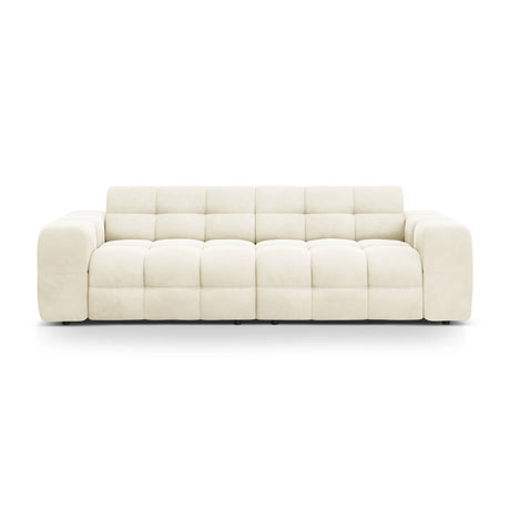 Kendal 4-Sitzer Sofa mit Bezug aus Samt (Ma2256) in Elfenbein, 255x103 cm – Bild 1
