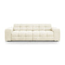 Kendal 4-Sitzer Sofa mit Bezug aus Samt (Ma2256) in Elfenbein, 255x103 cm – Bild 1
