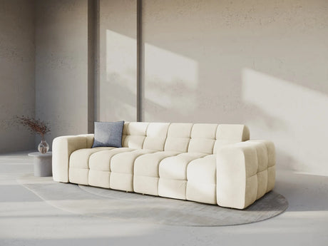 Kendal 4-Sitzer Sofa mit Bezug aus Samt (Ma2256) in Elfenbein, 255x103 cm – Bild 2