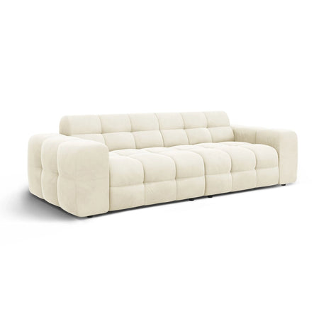 Kendal 4-Sitzer Sofa mit Bezug aus Samt (Ma2256) in Elfenbein, 255x103 cm – Bild 4