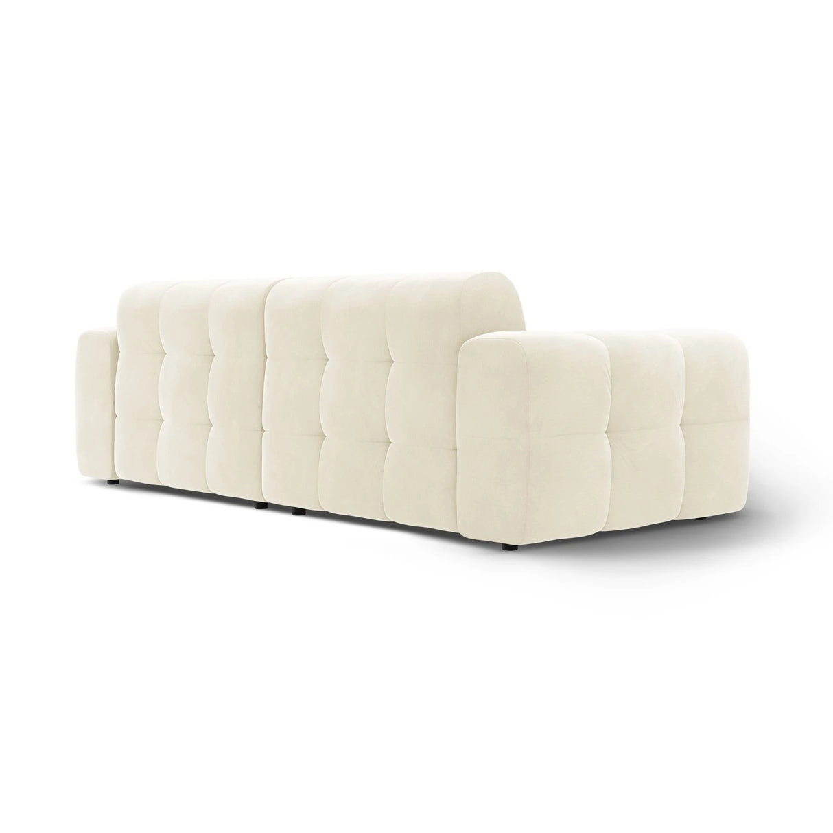 Kendal 4-Sitzer Sofa mit Bezug aus Samt (Ma2256) in Elfenbein, 255x103 cm – Bild 5