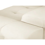 Kendal 4-Sitzer Sofa mit Bezug aus Samt (Ma2256) in Elfenbein, 255x103 cm – Bild 7