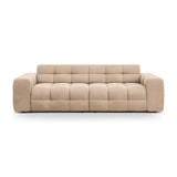 Kendal 4-Sitzer Sofa mit Bezug aus Samt (Ma2282) in Almond Beige, 255x103 cm – Bild 1