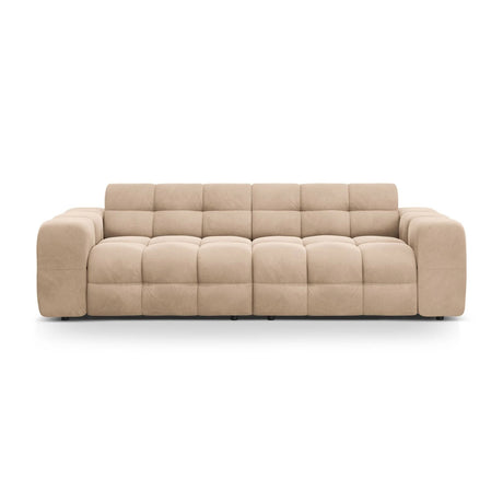 Kendal 4-Sitzer Sofa mit Bezug aus Samt (Ma2282) in Almond Beige, 255x103 cm – Bild 1