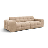 Kendal 4-Sitzer Sofa mit Bezug aus Samt (Ma2282) in Almond Beige, 255x103 cm – Bild 4