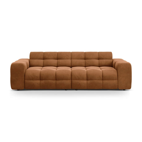 Kendal 4-Sitzer Sofa mit Bezug aus Samt (Ma2286) in Camel, 255x103 cm – Bild 1