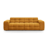 Kendal 4-Sitzer Sofa mit Bezug aus Samt (Ma2288) in Mustard, 255x103 cm – Bild 1