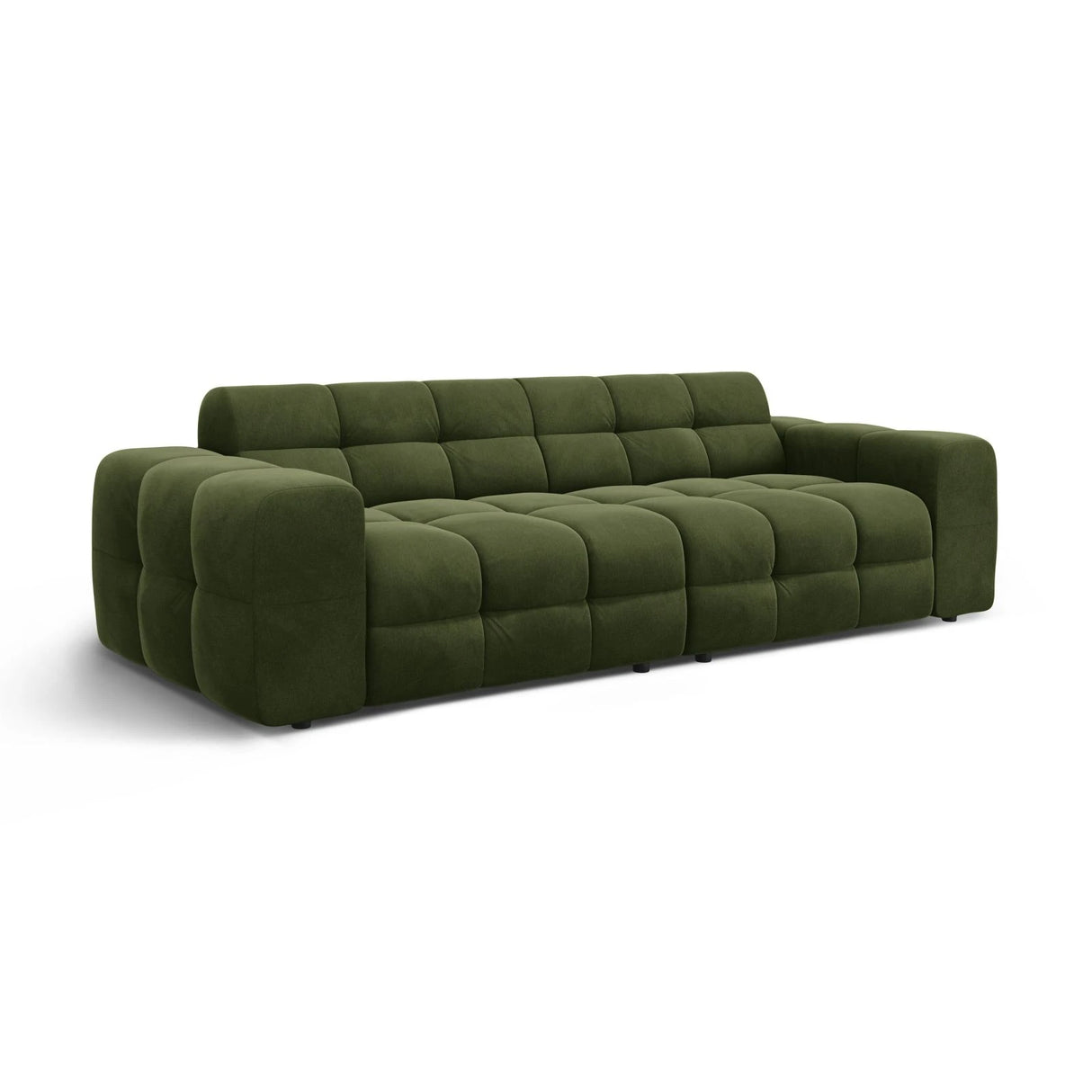 Kendal 4-Sitzer Sofa mit Bezug aus Samt (Ma2295) in Army Green, 255x103 cm – Bild 4
