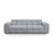 Kendal 4-Sitzer Sofa mit Bezug aus Strukturierter Stoff (Ota10) in Platinum, 255x103 cm – Bild 1
