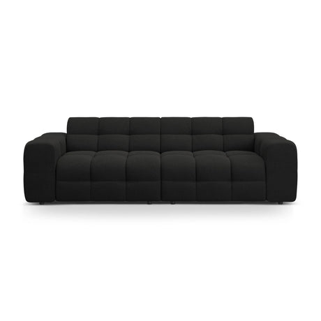 Kendal 4-Sitzer Sofa mit Bezug aus Strukturierter Stoff (Ota12) in Schwarz, 255x103 cm – Bild 1