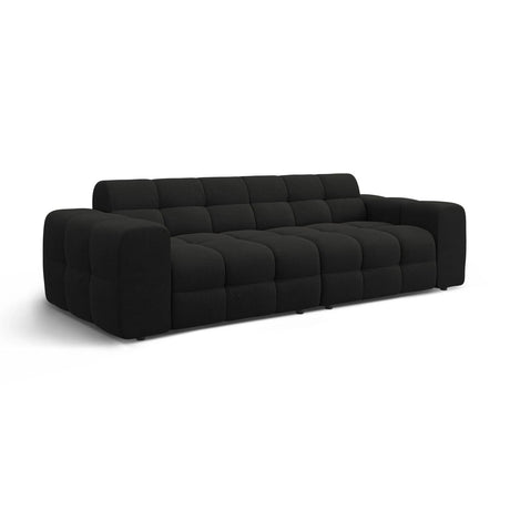Kendal 4-Sitzer Sofa mit Bezug aus Strukturierter Stoff (Ota12) in Schwarz, 255x103 cm – Bild 4