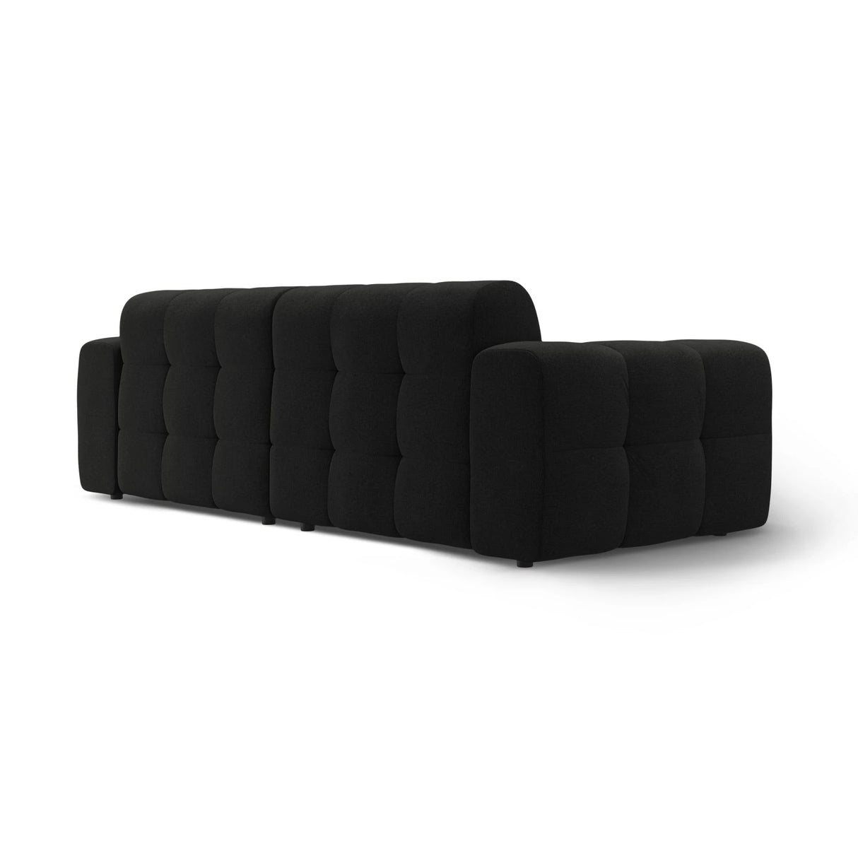 Kendal 4-Sitzer Sofa mit Bezug aus Strukturierter Stoff (Ota12) in Schwarz, 255x103 cm – Bild 5