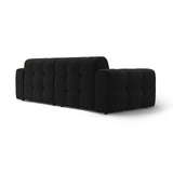 Kendal 4-Sitzer Sofa mit Bezug aus Strukturierter Stoff (Ota12) in Schwarz, 255x103 cm – Bild 5