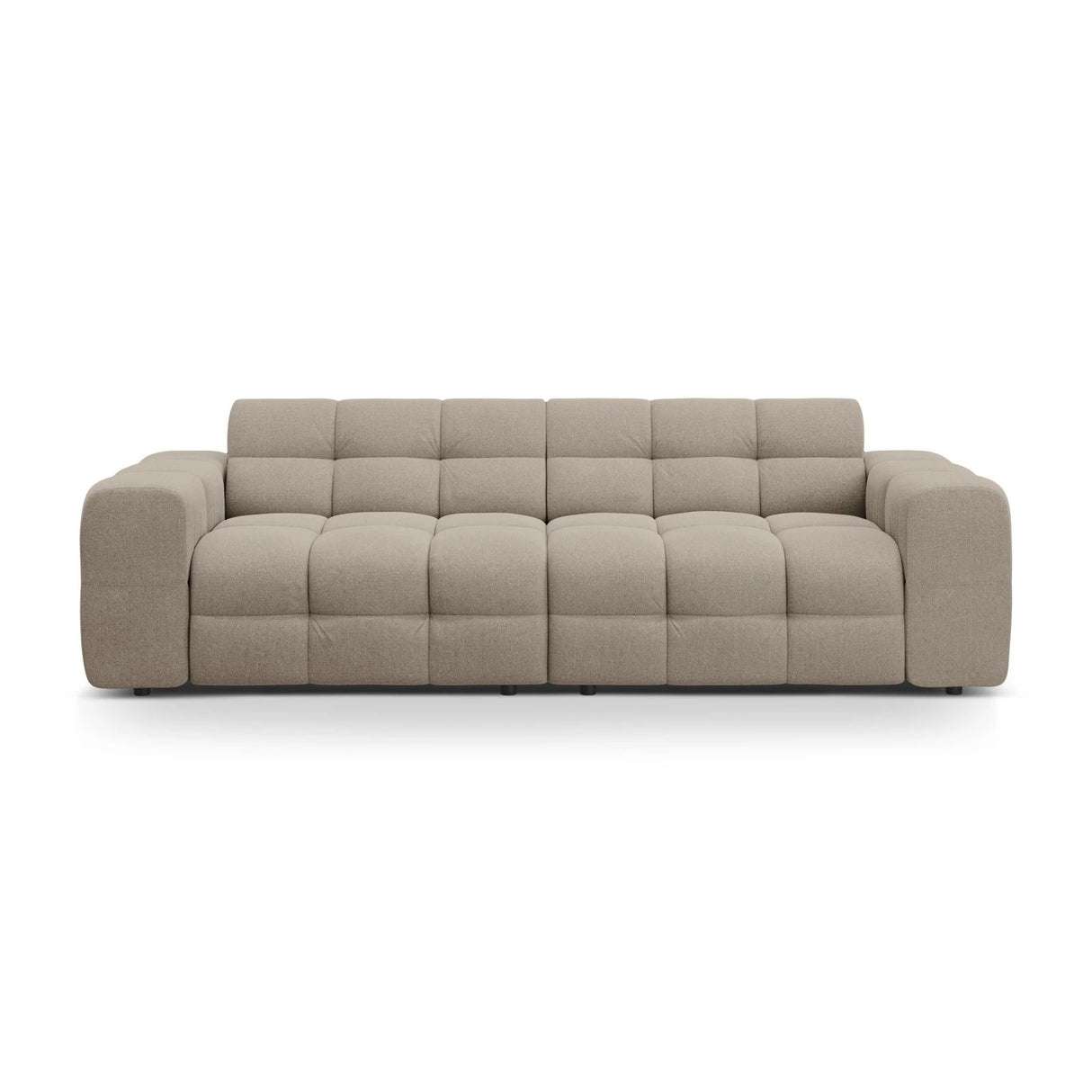Kendal 4-Sitzer Sofa mit Bezug aus Strukturierter Stoff (Ota7) in Dunkelbeige, 255x103 cm – Bild 1