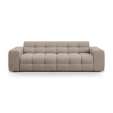 Kendal 4-Sitzer Sofa mit Bezug aus Strukturierter Stoff (Ota7) in Dunkelbeige, 255x103 cm – Bild 1