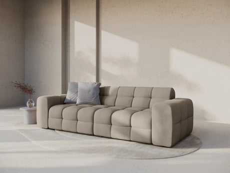 Kendal 4-Sitzer Sofa mit Bezug aus Strukturierter Stoff (Ota7) in Dunkelbeige, 255x103 cm – Bild 2