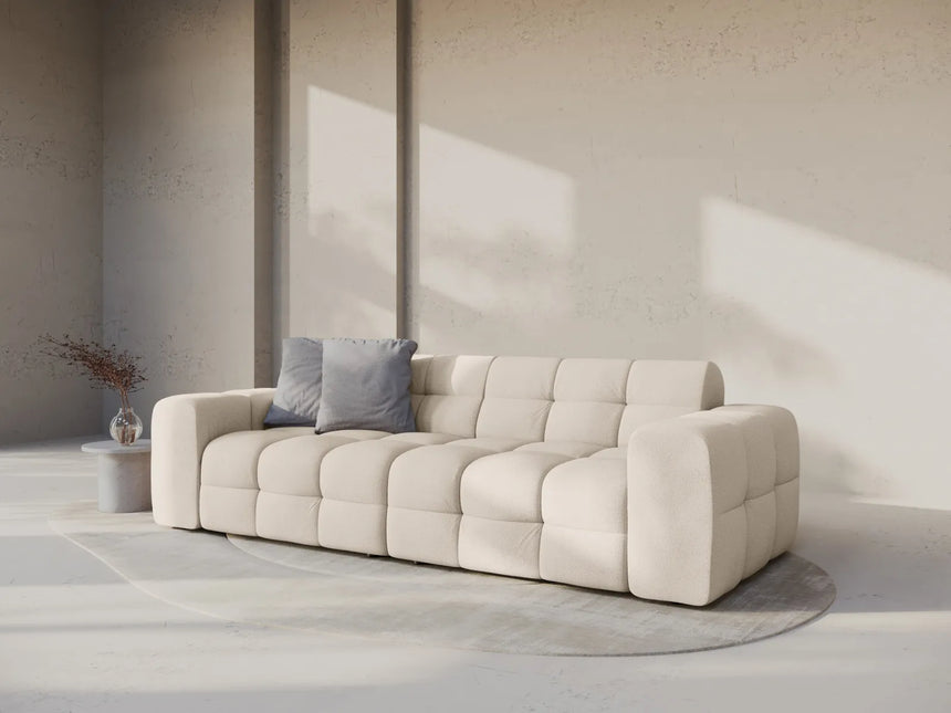 Kendal 4-Sitzer Sofa mit Bezug aus Strukturierter Stoff (Ota8) in Beige, 255x103 cm – Bild 2