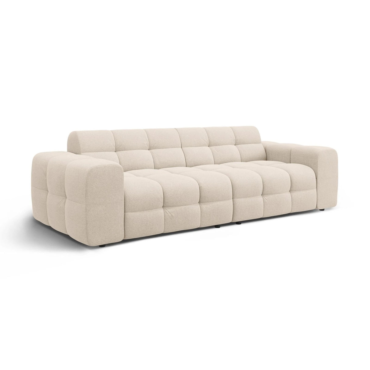 Kendal 4-Sitzer Sofa mit Bezug aus Strukturierter Stoff (Ota8) in Beige, 255x103 cm – Bild 4