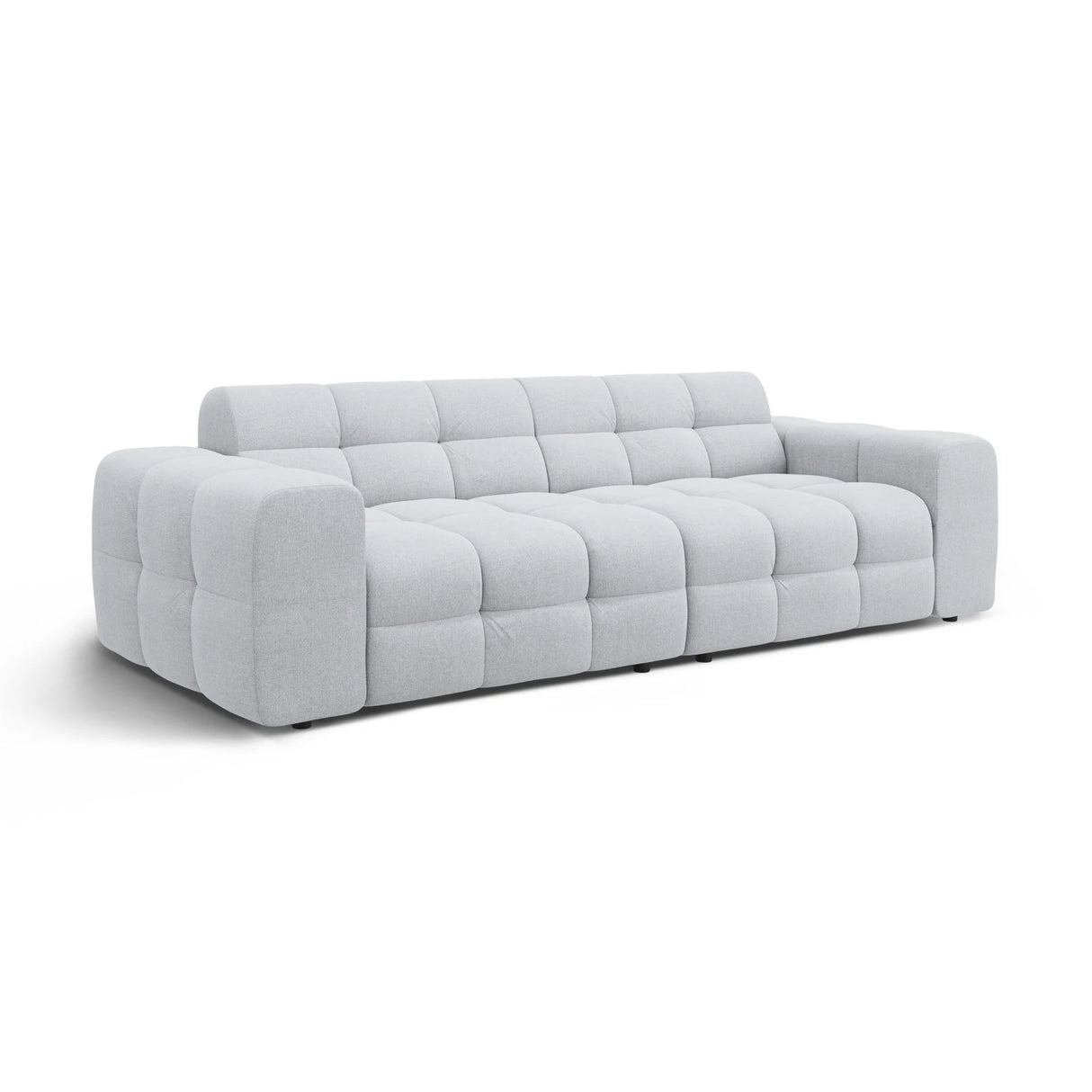 Kendal 4-Sitzer Sofa mit Bezug aus Strukturierter Stoff (Ota9) in Hellgrau, 255x103 cm – Bild 4