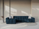 Kendal 5-Sitzer Ecksofa Links, mit Bezug aus Samt (Ma2211) in Marineblau, 357x173 cm – Bild 2