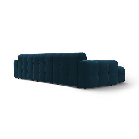 Kendal 5-Sitzer Ecksofa Links, mit Bezug aus Samt (Ma2211) in Marineblau, 357x173 cm – Bild 5