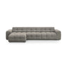 Kendal 5-Sitzer Ecksofa Links, mit Bezug aus Samt (Ma2241) in Dunkelgrau, 357x173 cm – Bild 1
