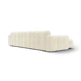 Kendal 5-Sitzer Ecksofa Links, mit Bezug aus Samt (Ma2256) in Elfenbein, 357x173 cm – Bild 5