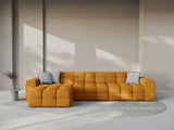 Kendal 5-Sitzer Ecksofa Links, mit Bezug aus Samt (Ma2288) in Mustard, 357x173 cm – Bild 2