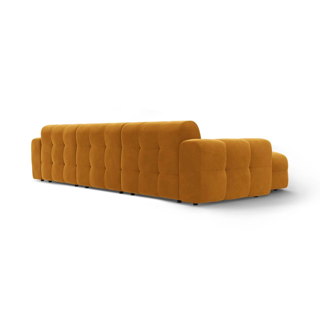 Kendal 5-Sitzer Ecksofa Links, mit Bezug aus Samt (Ma2288) in Mustard, 357x173 cm – Bild 5