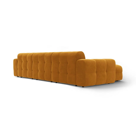 Kendal 5-Sitzer Ecksofa Links, mit Bezug aus Samt (Ma2288) in Mustard, 357x173 cm – Bild 5