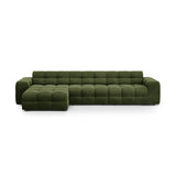 Kendal 5-Sitzer Ecksofa Links, mit Bezug aus Samt (Ma2295) in Army Green, 357x173 cm – Bild 1