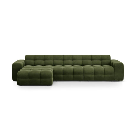 Kendal 5-Sitzer Ecksofa Links, mit Bezug aus Samt (Ma2295) in Army Green, 357x173 cm – Bild 1