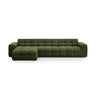 Kendal 5-Sitzer Ecksofa Links, mit Bezug aus Samt (Ma2295) in Army Green, 357x173 cm – Bild 1