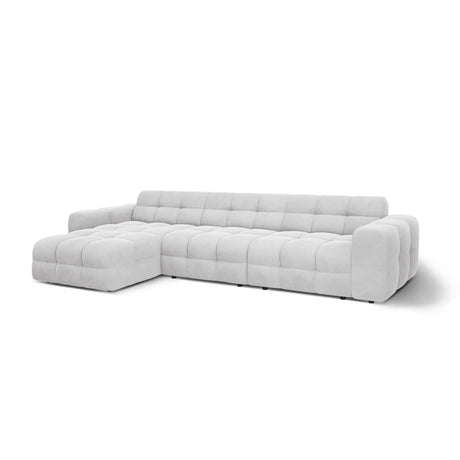 Kendal 5-Sitzer Ecksofa Links, mit Bezug aus Samt oder Strukturstoff, 357x173 cm – Bild 4
