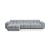 Kendal 5-Sitzer Ecksofa Links, mit Bezug aus Strukturierter Stoff (Ota10) in Platinum, 357x173 cm – Bild 1
