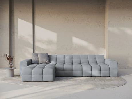 Kendal 5-Sitzer Ecksofa Links, mit Bezug aus Strukturierter Stoff (Ota10) in Platinum, 357x173 cm – Bild 2
