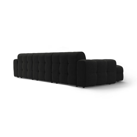 Kendal 5-Sitzer Ecksofa Links, mit Bezug aus Strukturierter Stoff (Ota12) in Schwarz, 357x173 cm – Bild 5