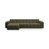 Kendal 5-Sitzer Ecksofa Links, mit Bezug aus Strukturierter Stoff (Ota13) in Amazon grün, 357x173 cm – Bild 1