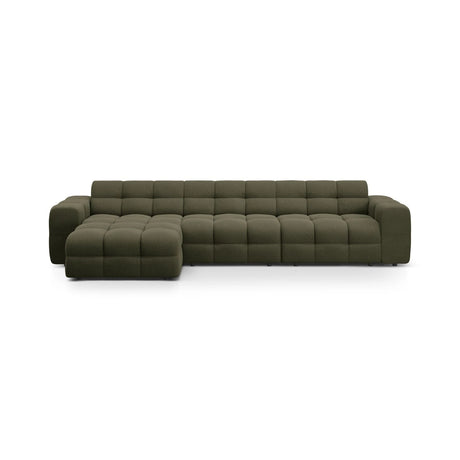 Kendal 5-Sitzer Ecksofa Links, mit Bezug aus Strukturierter Stoff (Ota13) in Amazon grün, 357x173 cm – Bild 1