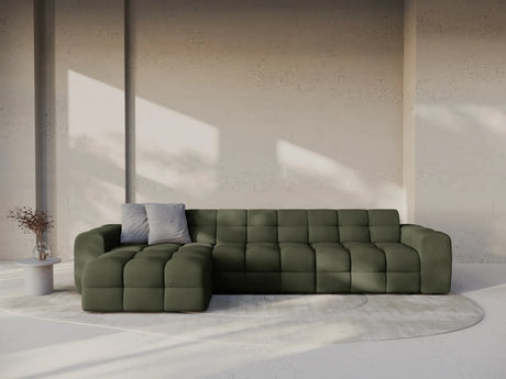 Kendal 5-Sitzer Ecksofa Links, mit Bezug aus Strukturierter Stoff (Ota13) in Amazon grün, 357x173 cm – Bild 2