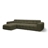 Kendal 5-Sitzer Ecksofa Links, mit Bezug aus Strukturierter Stoff (Ota13) in Amazon grün, 357x173 cm – Bild 4