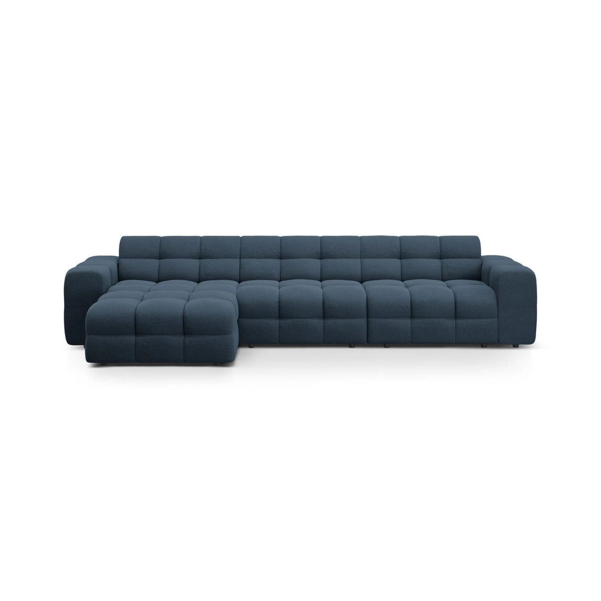 Kendal 5-Sitzer Ecksofa Links, mit Bezug aus Strukturierter Stoff (Ota18) in Marineblau, 357x173 cm – Bild 1