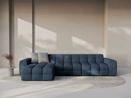 Kendal 5-Sitzer Ecksofa Links, mit Bezug aus Strukturierter Stoff (Ota18) in Marineblau, 357x173 cm – Bild 2